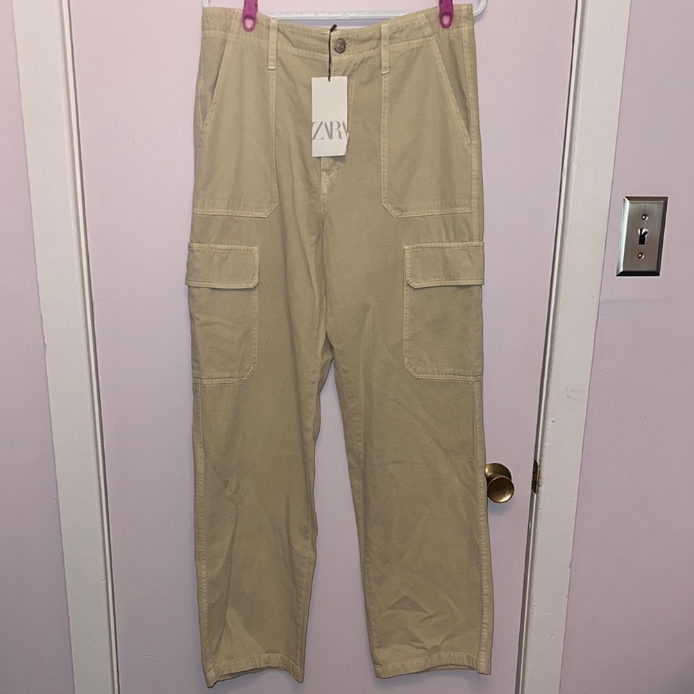 NWT Zara Straight Leg Cargo Pant